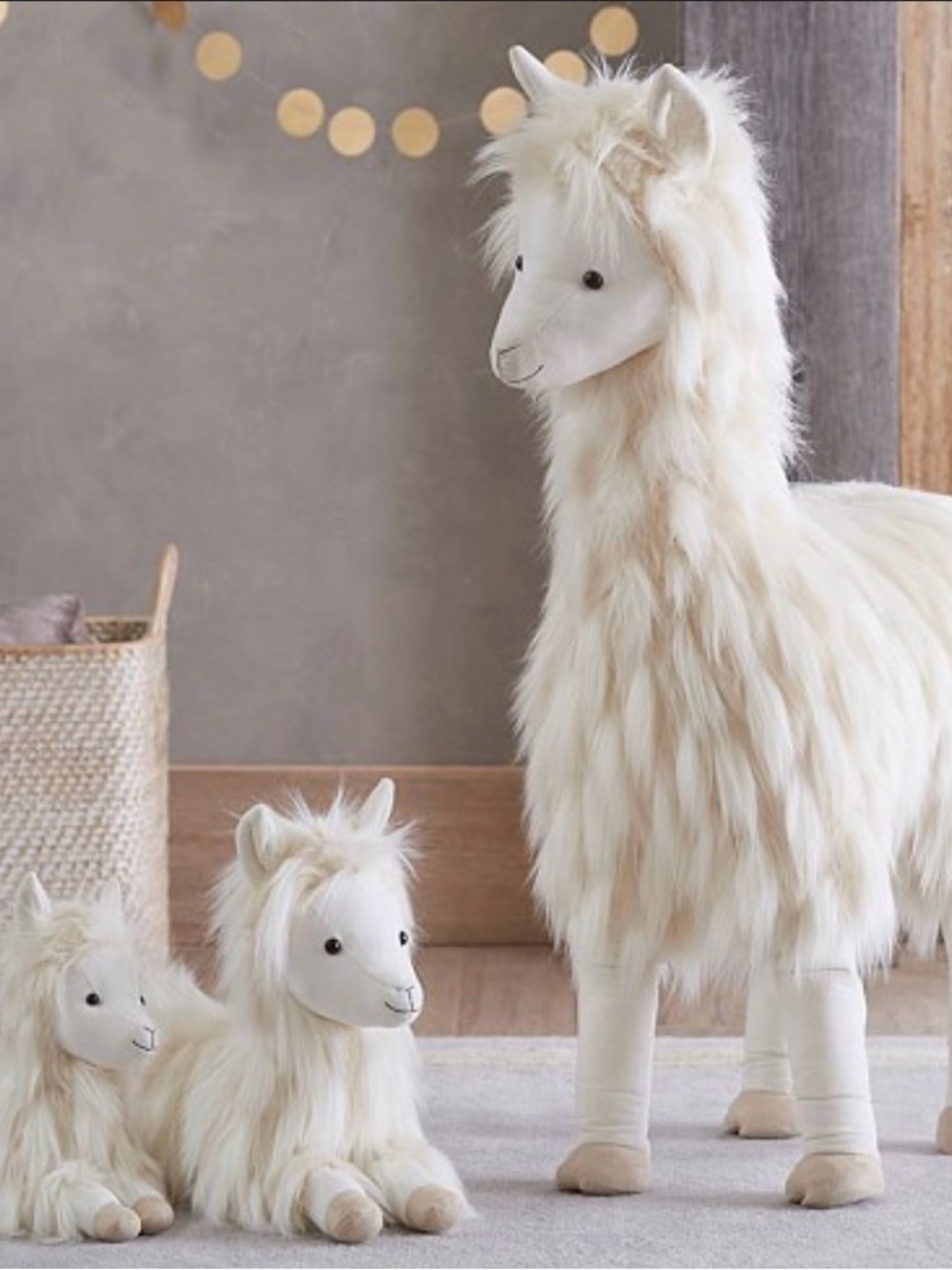 Pottery Barn Kids Plush Cream Llama Stuffed Llama medium size only